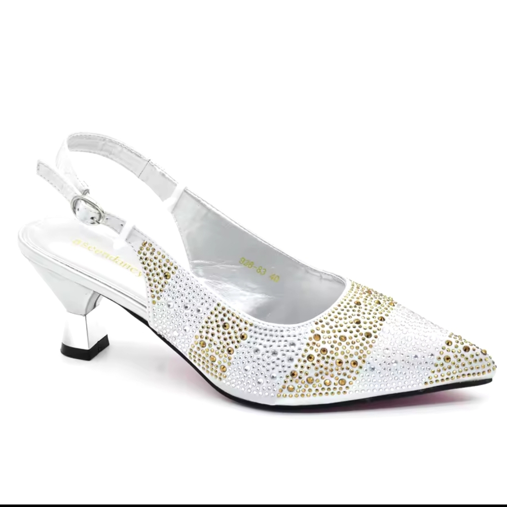 New Fashion Women Italian Shoes and Bags Set Decorated with Rhinestone - Picture 9 of 11